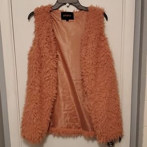 Fluffy/Shaggy Vest - Ambiance Outerwear Large